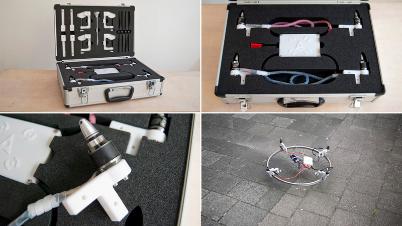 Illustration for article titled Drone In a Suitcase Kit Turns Anything Into a DIY Flying Menace
